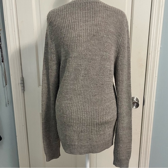 Garnet Hill Alpaca and Wool Blend Embellished Sweater Size Medium Tunic Brown - Picture 8 of 11